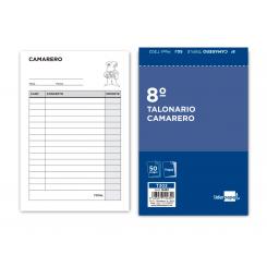 Talonario LIDERPAPEL camarero 8º original y 2 copias t302