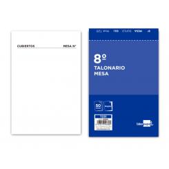Talonario LIDERPAPEL camarero mesa octavo original y copia 231 papel autocopiante