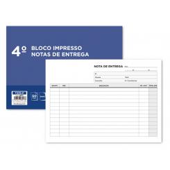 Talonario LIDERPAPEL entregas cuarto apaisado 229 duplicado -texto en portugues