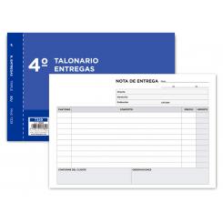 Talonario LIDERPAPEL entregas cuarto original y 2 copias t329 apaisado