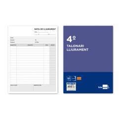 Talonario LIDERPAPEL entregas cuarto original y copia t226 texto en catalan