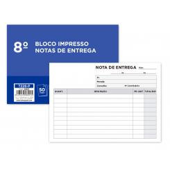 Talonario LIDERPAPEL entregas octavo apaisado 228 duplicado -texto en portugues