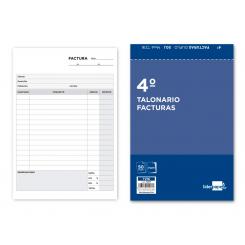 Talonario LIDERPAPEL facturas cuarto original y copia t216 con i.v.a.