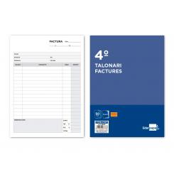 Talonario LIDERPAPEL facturas cuarto original y copia t216 con i.v.a. texto en catalan