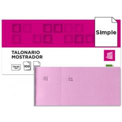 Talonario LIDERPAPEL mostrador 50x110 mm tl11 rosa con matriz