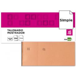 Talonario LIDERPAPEL mostrador 60x145 mm tl04 naranja con matriz