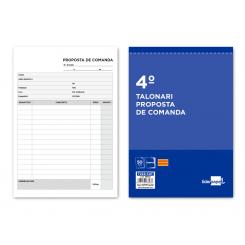 Talonario LIDERPAPEL pedidos cuarto original y copia t222 texto en catalan