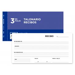 Talonario LIDERPAPEL recibos 3/fº original y copia t236 sin matriz