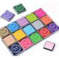 Tampones 24 colores Rainbow 4x4 cm niños