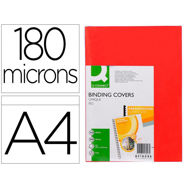tapa-de-encuadernacion-q-connect-pvc-din-a4-opaca-rojo-180-micras-caja-de-100-unidades