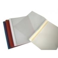 YOSAN Carpetas térmicas, portada de plástico PVC transparente y contra-portada en cartulina, 18 mm / 180, caja de 50 uds.
