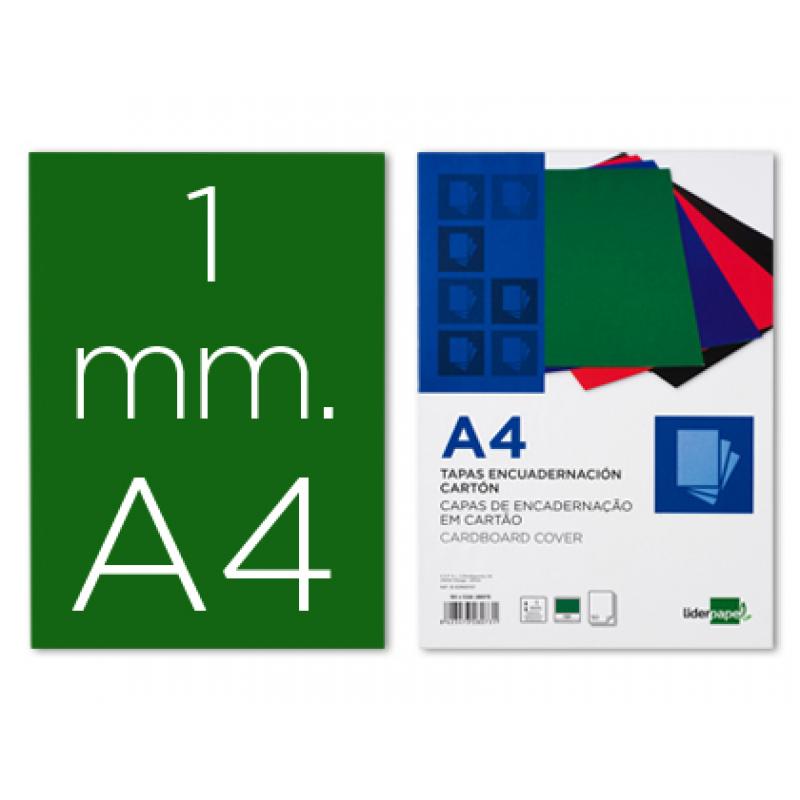 tapa-encuadernacion-liderpapel-carton-a4-1mm-verde-paquete-de-50-unidades