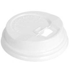 Tapas altas para vasos 120 ml blanco PS, 1 paquete 100 uds