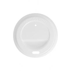 TAPAS ALTAS PARA VASOS 180 ML BLANCO PS 100 unidades