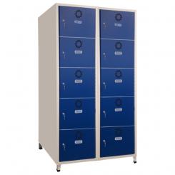 Taquilla metálica soldada c/puertas metálicas MEGABLOCK SP-50/2 De llave (1.900 (1.800+100 patas)  x 1.000 x 500) 10 puertas