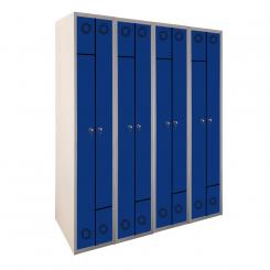 Taquilla metálica vestuario c/puerta metálica MEGABLOCK ECOL-30/4 PRO de llave (1.800 x 1.200 x 500) puertas: 8 en L