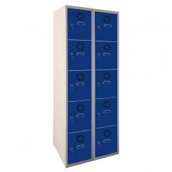 Taquilla metálica vestuario c/puertas metálicas MEGABLOCK ECOP-30/2 PRO de llave (1.800 x 600 x 500) 10 puertas