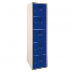 Taquilla metálica vestuario c/puertas metálicas MEGABLOCK ECOP-40/1 PRO de llave (1.800 x 400 x 500) 5 puertas