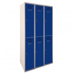 Taquilla metálica vestuario MEGABLOCK ECOT-25/3 PRO de llave (1.800 x 750 x 500) 6 puertas