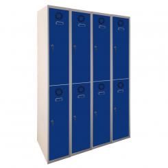 Taquilla metálica vestuario MEGABLOCK ECOT-25/4 PRO de llave (1.800 x 1.000 x 500) 8 puertas