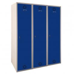 Taquilla metálica vestuario MEGABLOCK ECOV-40/3 T PRO (con divisoria vertical) de llave (1.800 x 1.200 x 500) 3 puertas