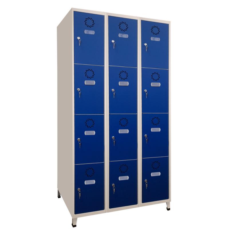Taquilla Monoblok soldada SC-40/3 3 Modulos De 4 Puertas 1900x1200x500 12 puertas