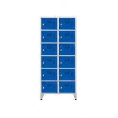 Taquilla soldada doble 1.920 Alto x 600 Ancho (total 12 puertas)x 500 Fondo con patas