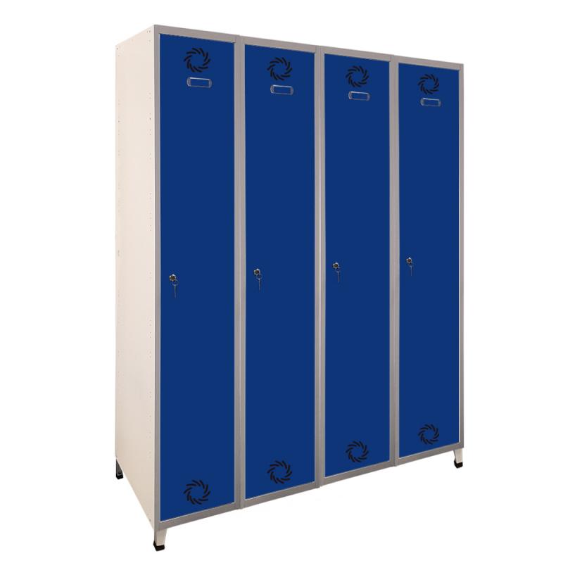 Taquilla Soldada Monoblok SV-30/4 4 Modulos 1 puerta total 4 puertas con patas 1900x1200x500 mm