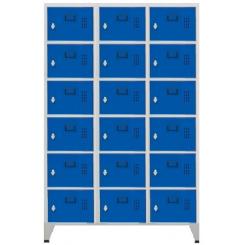 Taquilla soldada triple 1.920 Alto x 900 Ancho (total 18 puertas)x 500 Fondo con patas