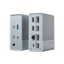 Targus HDG212B-GL base para portátil y replicador de puertos Alámbrico USB 3.2 Gen 1 (3.1 Gen 1) Type-C Gris