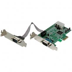 StarTech.com Tarjeta Adaptadora PCI Express de 2 Puertos Serie de Perfil Bajo RS232 UART 16550 Serial