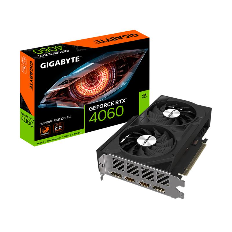TARJETA GRAFICA GIGABYTE RTX 4060 WINDFORCE OC 8GB GDDR6