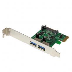 Tarjeta PCI Express de 2 Puertos USB 3.0 SuperSpeed con UASP y Alimentación SATA - Adaptador Interno
