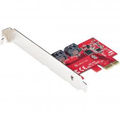 StarTech.com Tarjeta PCIe SATA - Tarjeta PCI Express Controladora de 2 Puertos SATA de 6Gbps - de Perfil Completo o Bajo - Tarjeta Adaptadora PCI Express a SATA - ASM1061 sin RAID