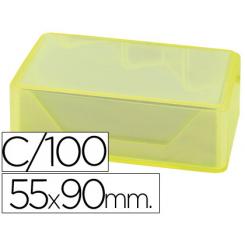 Tarjeta de visita LIDERPAPEL 90x55mm blanca 250g/m2 caja de 100 unidades