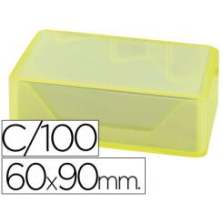 Tarjeta de visita LIDERPAPEL 90x60mm blanca 250g/m2 caja de 100 unidades
