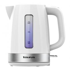 Taurus Aroa tetera eléctrica 1,7 L 2200 W Plata, Blanco