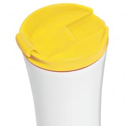 LEITZ Taza Travel térmica WOW 380 ml, blanco/amarillo