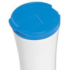 LEITZ Taza Travel térmica WOW 380 ml, blanco/azul