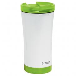LEITZ Taza Travel térmica WOW 380 ml, blanco/verde