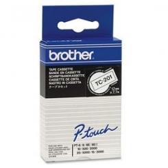 BROTHER TC-201 cinta para impresora de etiquetas Negro sobre blanco