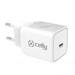 Celly TC1USBC30WWH cargador de dispositivo móvil Blanco Interior