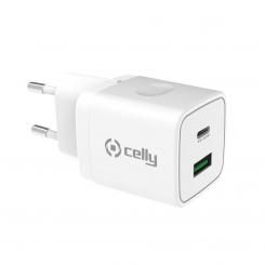 Celly TC2USBUSBC20WWH cargador de dispositivo móvil Blanco Interior