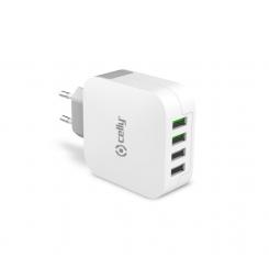 Celly TC4USBTURBO cargador de dispositivo móvil Interior Blanco