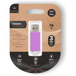 TECH ONE TECH TEC3009-16 unidad flash USB 16 GB USB tipo A 2.0 Púrpura