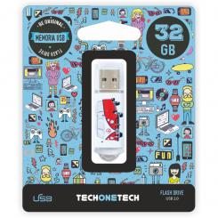 TECH ONE TECH TEC4004-32 unidad flash USB 32 GB USB tipo A 2.0 Multicolor