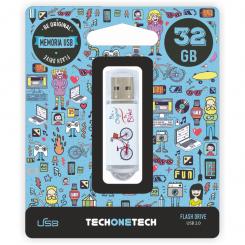 TECH ONE TECH TEC4005-32 unidad flash USB 32 GB USB tipo A 2.0 Multicolor