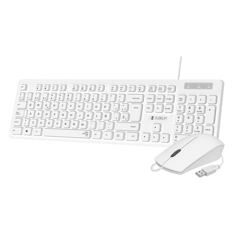 teclado-ergonomico-y-raton-combo-business-slim-silencioso-con-cable-usb-blanco