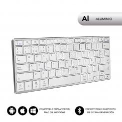 Teclado Wireless Bluetooth Aluminio Advance Compact Silver