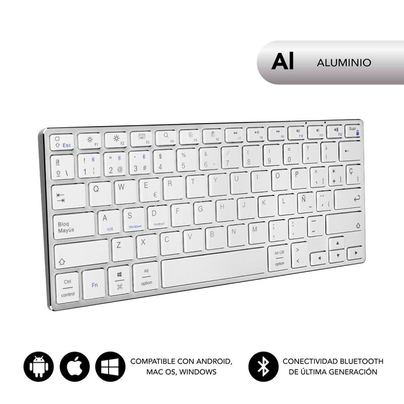 teclado-wireless-bluetooth-aluminio-advance-compact-silver